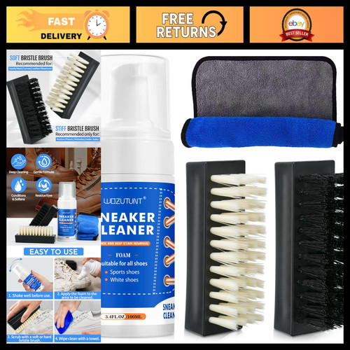 Shoe cleaning kit for - 4-in-1,